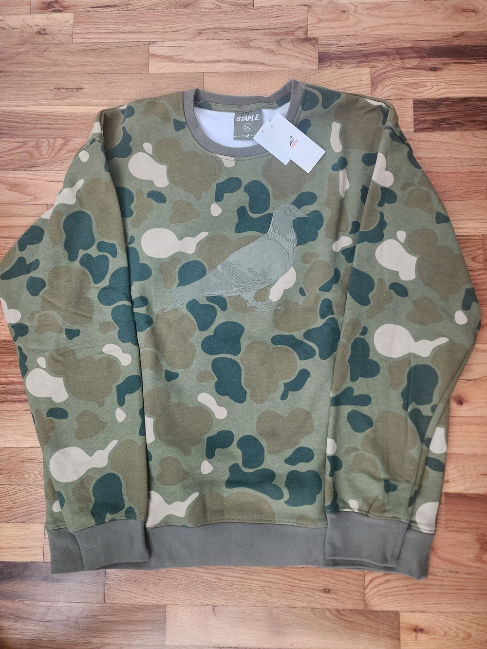 Staple Green Camo Pigeon Crewneck Sweatshirt